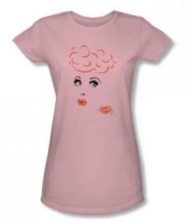 I Love Lucy   Eyelashes Juniors / Girls T Shirt In Pink