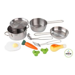 ACTIVITE DE GRANDS Batterie de cuisine en métal Kidkraft 11 pièces