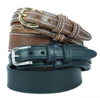 Ranger style oiled & waxed work belt. Brown, Size 30 Clothing