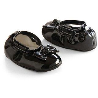 com Carters Black Bow Mary Jane Crib Shoes, Size NB 