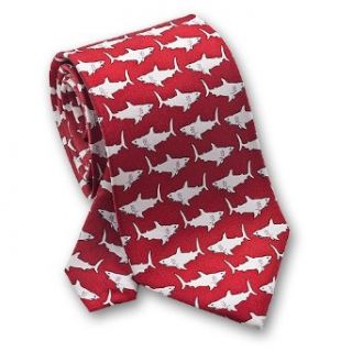 Sharks Swimming   Mens Silk Necktie Clothing
