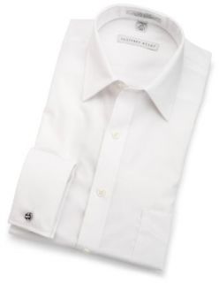 Cool & Dry Broadcloth French Cuff Woven Shirt,White,15 32/33 Clothing