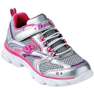 com Skechers Lite Waves Skybeam Neon Pink/Neon Lime Girls 2.5 Shoes