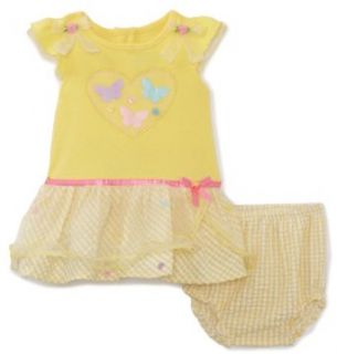 Youngland Baby Girls Infant Doropped Waist Organza Trimmed