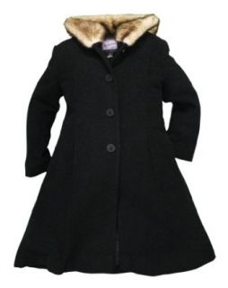 Rothschild Kids Coat, Girls Wool Hooded A line Coat