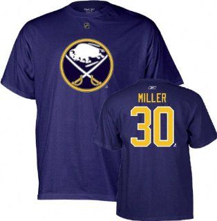 Ryan Miller Navy Retro Name and Number Buffalo Sabres T