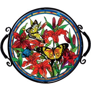 Joan Baker Hand Painted Butterflies/Lilies Tray Today $69.99