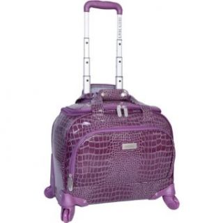 Ellen Tracy Luggage Croco Lux 16 Rolling Tote (Pink