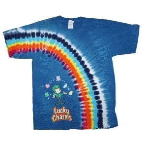 Lucky Charms Rainbow Adult Halloween Tye Dye T Shirt Size