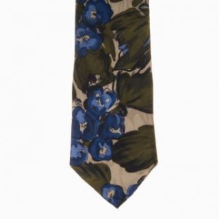 Cellini Mens Paisley 100% Silk Neck Tie Olive One Size