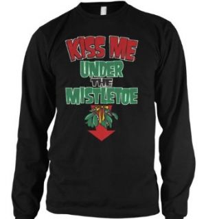 Kiss Me Under The Mistletoe Thermal Shirt, Funny Mens