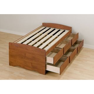 Cherry Tall Twin 6 drawer Captains Platform Storage Bed Today $379