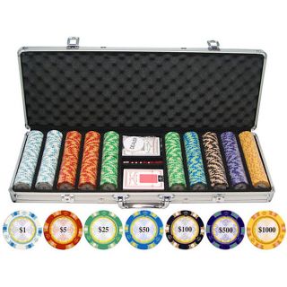 Monte Carlo 13.5 gram 500 piece Clay Poker Chips