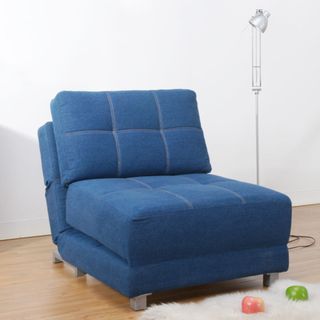 New York Royal Blue Convertible Chair Bed