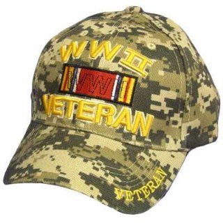 WWII WORLD WAR II 2 TWO VETERAN DIGITAL CAMO CAP HAT