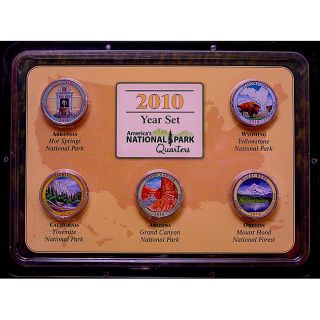 US Mint 2010 National Park Quarters Colorized Year Set