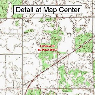 USGS Topographic Quadrangle Map   Fairview SE, Oklahoma