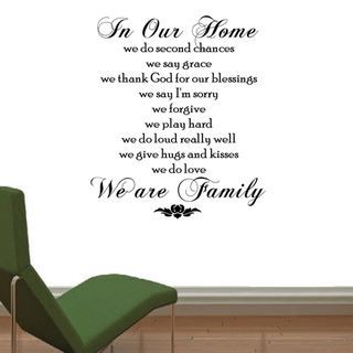 In Our Home, We Do Vinyl Wall Quote Art Decal