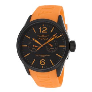 Invicta Unisex I Force Neon Orange Polyurethane Watch