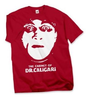 The Cabinet of Dr Caligari T Shirt, Brick Red, M Clothing