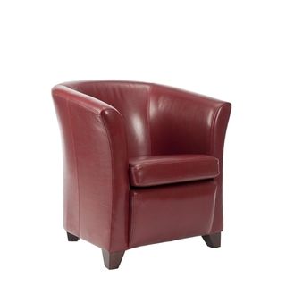 Madison Red Leather Club Chair