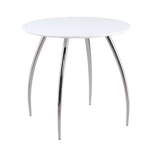 Euro Style 30 inch White Round Bistro Table