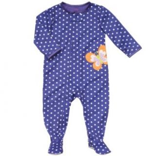 Carters Toddler Girls Zip up Footed Polka Dot Butterfly