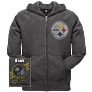 Pittsburgh Steelers   Vintage Logo Overdye Zip Hoodie