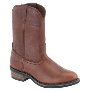 AdTec Mens 11 inch Redteak Leather Wellington Boots
