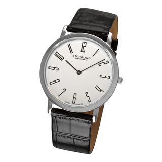 Stuhrling Original Mens White Belmont Ultra Slim Watch
