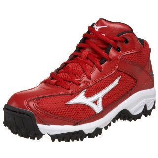 Mens 9 Spike Blast 2 Mid Baseball Cleat,Red/White,6.5 M US Shoes