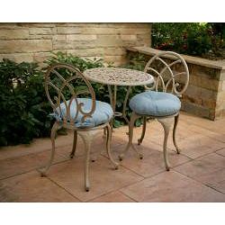 Sky Blue 17 inch Round Indoor Outdoor Bistro Chair Cushion (Set of 2