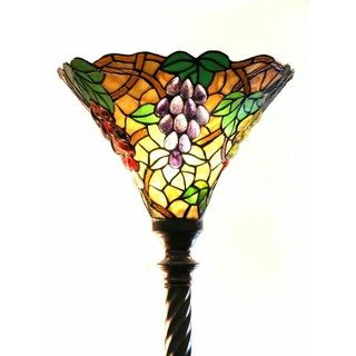 Tiffany Style Grape Torchiere Lamp