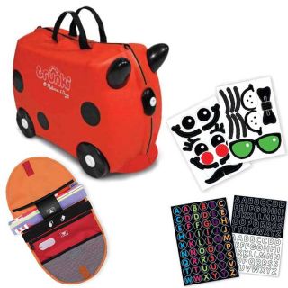 Melissa and Doug Kids Ruby Red Carry on Luggage/ Sticker Set