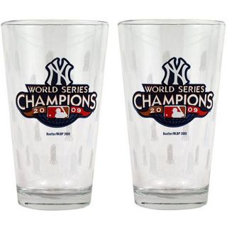 MLB 2009 NY Yankees World Series Champions Pint Glass (Pack of 2