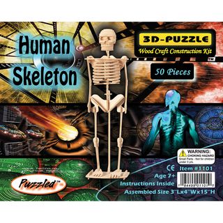 Puzzled Human Skeleton 3D Puzzle Wood Craft Construction Kit