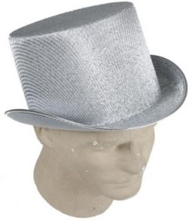 Adult Silver Glitter Top Costume Hat Clothing