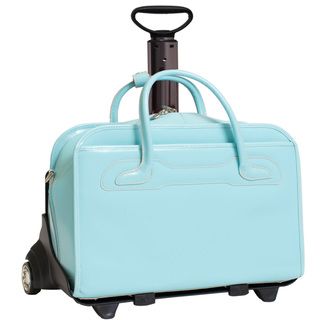McKlein Blue Willowbrook Detachable Wheeled Laptop Briefcase