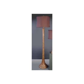 Cinnamon Stick Contemporary Brown Floor Lamp