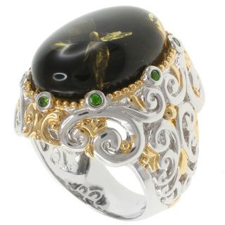 Michael Valitutti Two tone Green Sapphire Ring