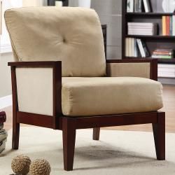 Caney Brown Microfiber Accent Chair