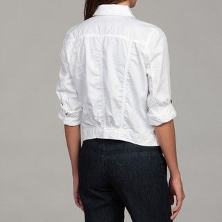 Calvin Klein Jeans Womens White Denim Jacket