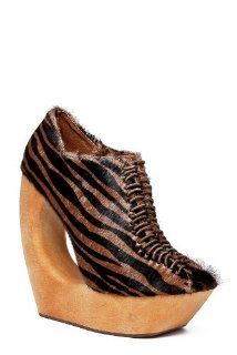  Jeffrey Campbell Rockin Ex High Heel Shoe   Tan Black Zebra Shoes