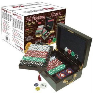 Trademark Poker 500 Piece Dice Chip Set in Mahogany Case
