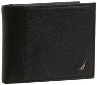 Nautica Mens Milled Passcase Wallet,Black,One Size