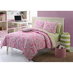 Kendall 11 piece Pink/Green Dorm Room in a Bag with Sheet Set Today $