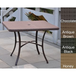 Barcelona Resin Wicker 39 inch Square Outdoor Dining Table