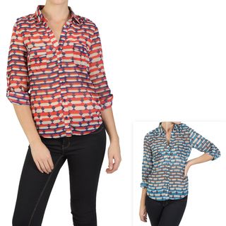 by Hailey Jeans Co. Womens Lightweight Button up Top