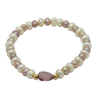 Junior Jewels 14k Gold Multi colored FW Pearl and Crystal Baby