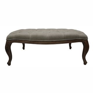 Casual Living Weathered Vintage French Upholstered Linen Bench
